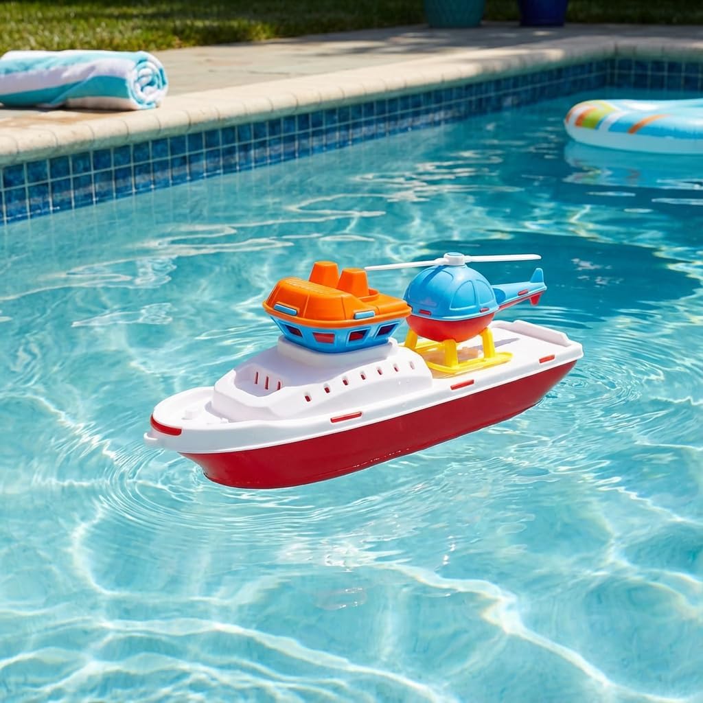 Toyland® 42 cm (17 Zoll) farbenfroher Hubschrauber-Schlepper mit Hubschrauber im Lieferumfang enthal