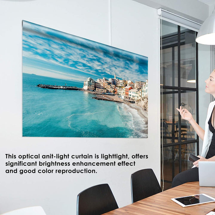 Queen.Y Beamer Leinwand 120 Zoll Projektionsleinwand, 16: 9 HD Projektor Vorhang Anit-Light Leinwand