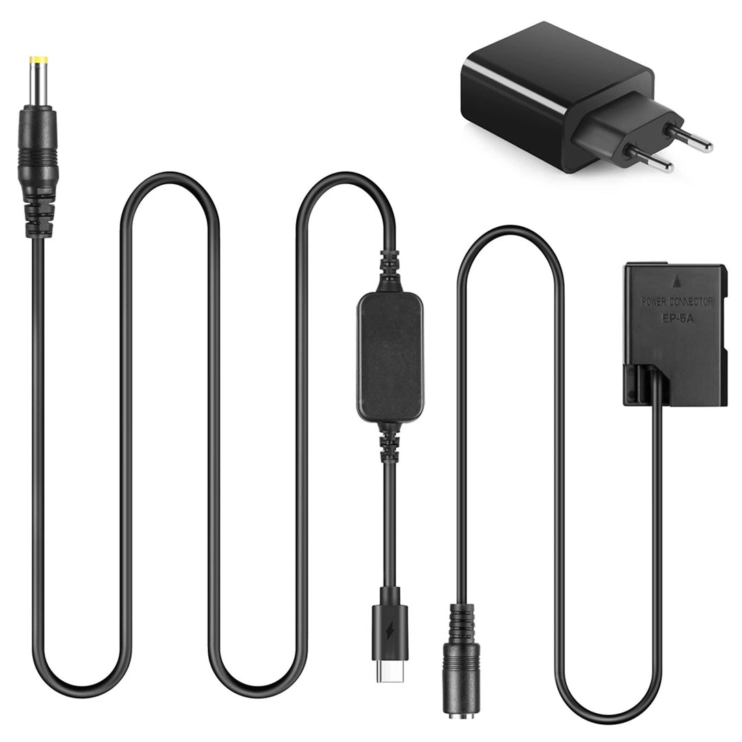 EP-5A USB-C-Adapter Netzkabel DC-Koppler-Kit Ersatz EN-EL14/EN-EL14A Batterie EH-5 PD-Adapter für Ni