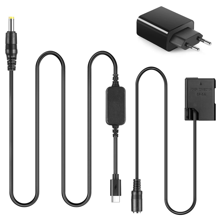 EP-5A USB-C-Adapter Netzkabel DC-Koppler-Kit Ersatz EN-EL14/EN-EL14A Batterie EH-5 PD-Adapter für Ni
