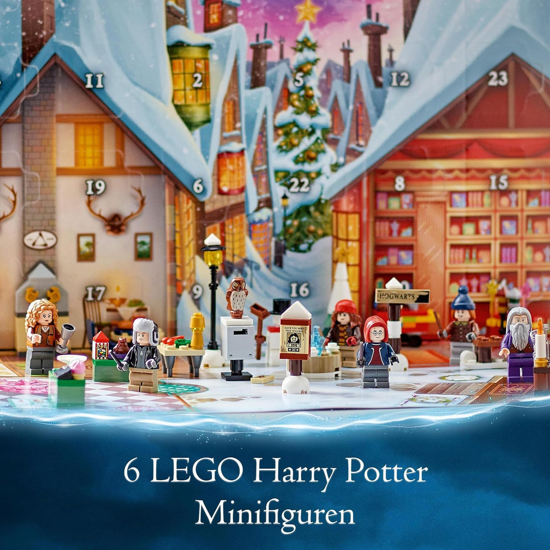 LEGO 76418 Harry Potter Adventskalender 2023, Weihnachtskalender mit 24 Geschenken inkl. 18 Hogsmead