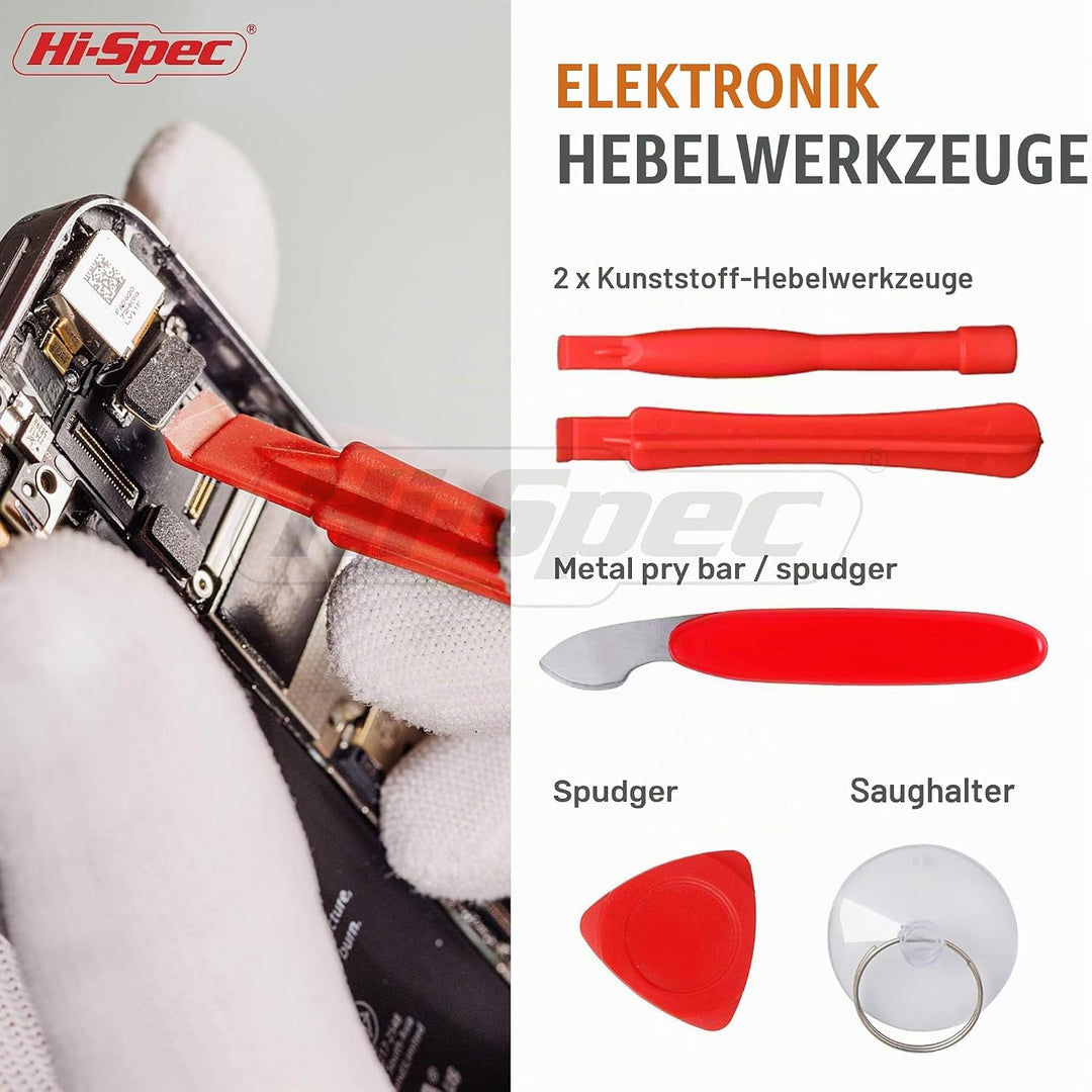 Hi-Spec 56-tlg. Präzisionswerkzeug-Kit für Computer, Handys und Laptops mit Ratschenschraubendreher,