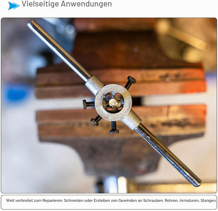 Gewindeschneider mit Schneideisenhalter Set, M16x1.5 Gewindeschneideisen &amp; Passendes 38mm Aussendurc