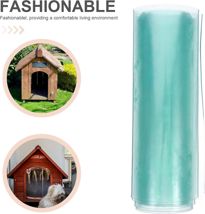 Angoily Transparente Hundeklappen Ersatzklappe aus Kunststoff Vinyl Zuschneidbar Wärmeisolierend für