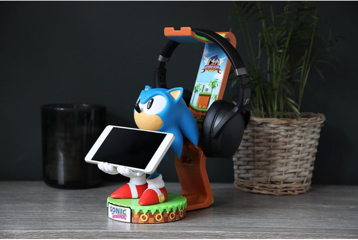 Exquisite Gaming: SEGA: Sonic Deluxe – beleuchteter Kopfhörerständer, Gerät, Controller und Telefons