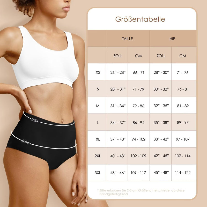 YouShow Unterhosen Damen 5er Pack Baumwolle Hohe Taille Unterwäsche Slip Stretchanteil M Weiss, M We