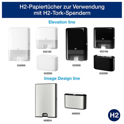 Tork Xpress Multifold Papierhandtücher 150300 - H2 Universal Falthandtücher für Handtuchspender - me