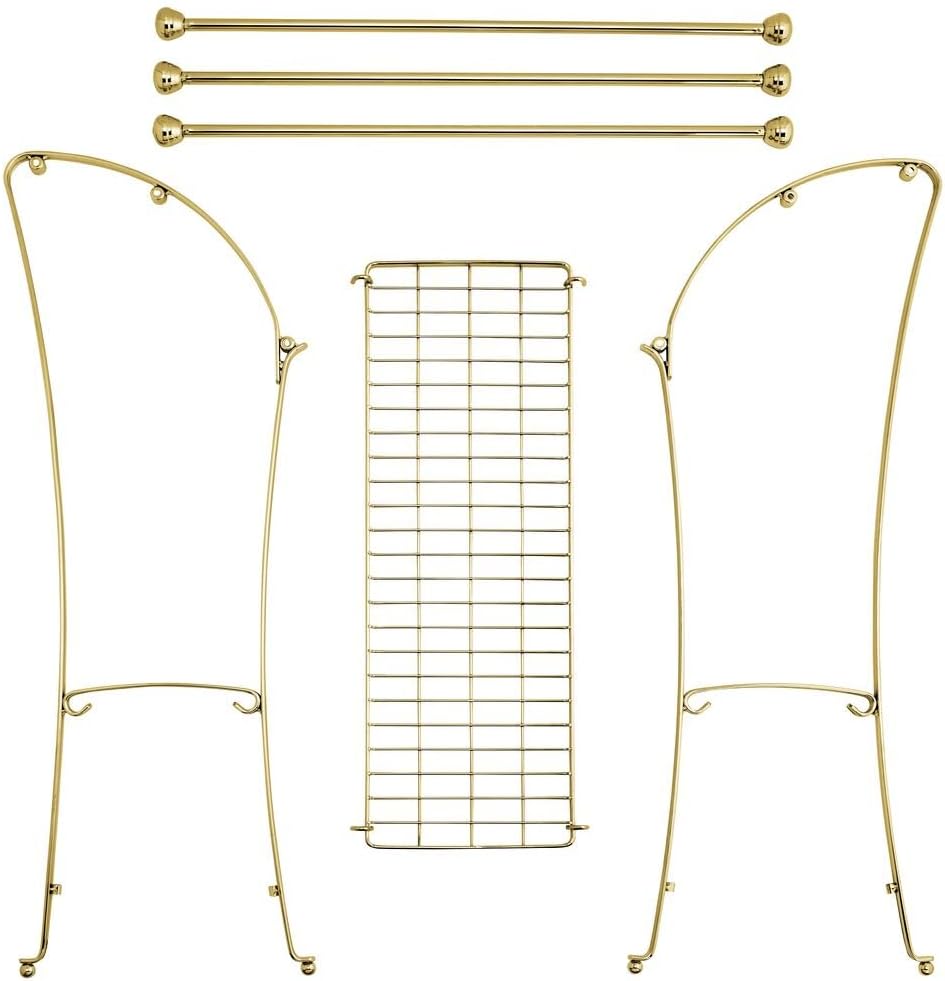 mDesign Handtuchhalter – freistehender Handtuchständer mit DREI Stangen – Handtuchstange aus Metall