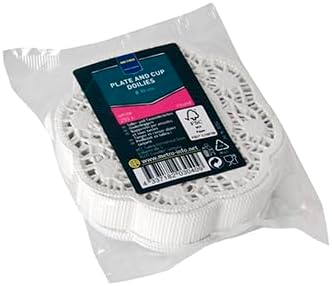 METRO Professional Tassendeckchen, Papier, Ø 10 cm, rund, weiss, 250 Stück