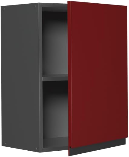 Vicco Hängeschrank R-Line, Rot/Anthrazit, 45 cm J-Shape Rot Hängeschrank 45 cm, Rot Hängeschrank 45