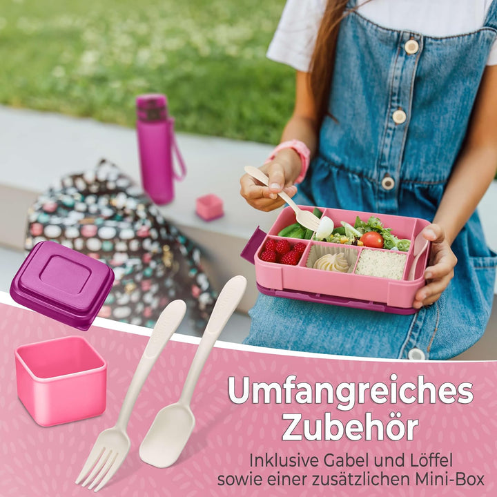 My Vesperbox® Brotdose für Kinder mit Fächern [LITE] - Lunchbox mit Trennfächern - Bento Box - Jause