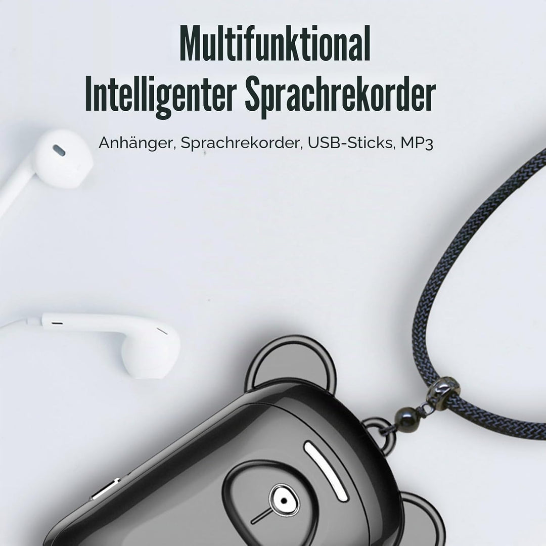 Digitaler Diktiergerät, Sprachaufzeichnungsgerät, Versteckt Getragenes Diktiergerät mit Rauschunterd