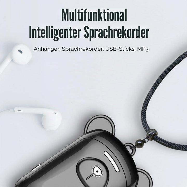 Digitaler Diktiergerät, Sprachaufzeichnungsgerät, Versteckt Getragenes Diktiergerät mit Rauschunterd