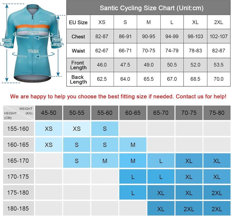 Santic Fahrradtrikot Damen Langarm Radtrikot Damen Fahrradshirt/Radshirt/Bikeshirt MTB mit Taschen,