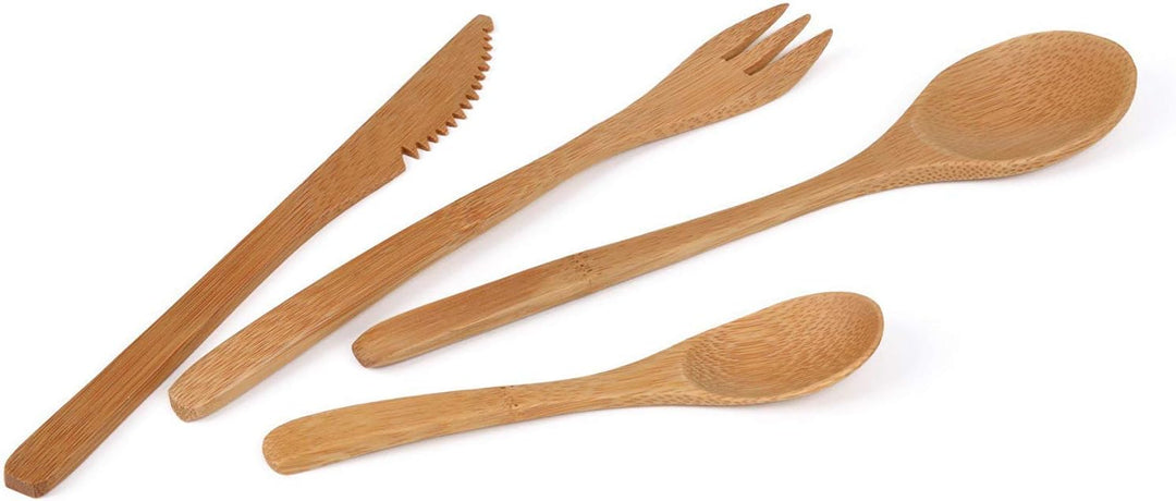 GRÄWE Bambusbesteck, 41-teilig, Partybesteck aus Holz für 10 Personen, Holzbesteck in Bambusbox, umw