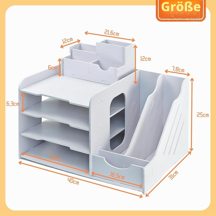 A4 Dokumentenablage Schreibtisch Organizer 4 Schicht Büro Desktop Organizer Dokumentenhalter Weiss S