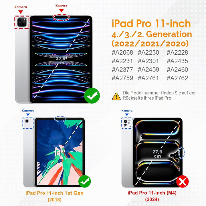 Fintie Hülle für iPad Pro 11 Zoll 4. Generation/ 3. Gen/ 2. Gen (Modell 2022/2021/2010), Multi-Winke
