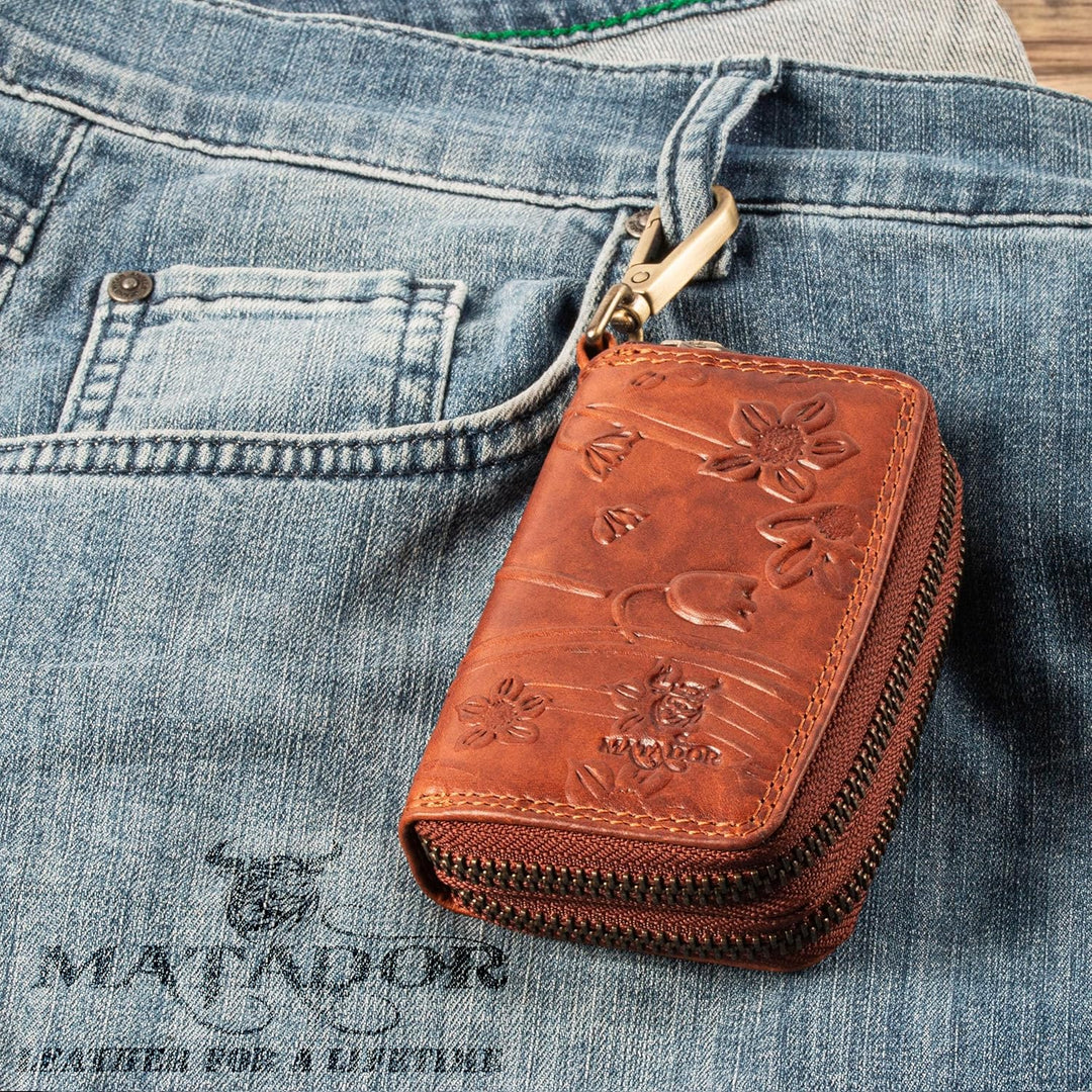 MATADOR Schlüsseletui Herren Leder #KOPENHAGEN mit edler Geschenk Box, Elegante Autoschlüssel Hülle