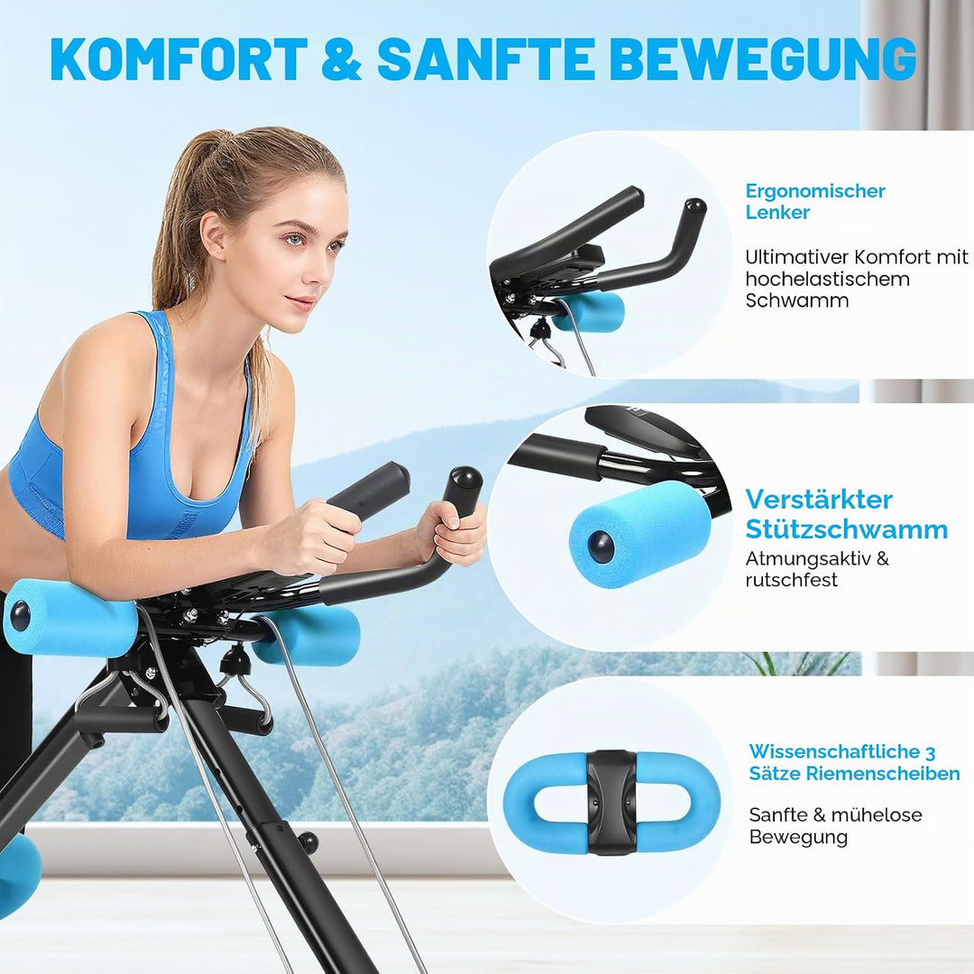 Bauchmuskeltrainer für Zuhause, 3 Einstellbare Winkel &amp; 5 Höheneinstellungen/150kg Belastbarkeit, Au