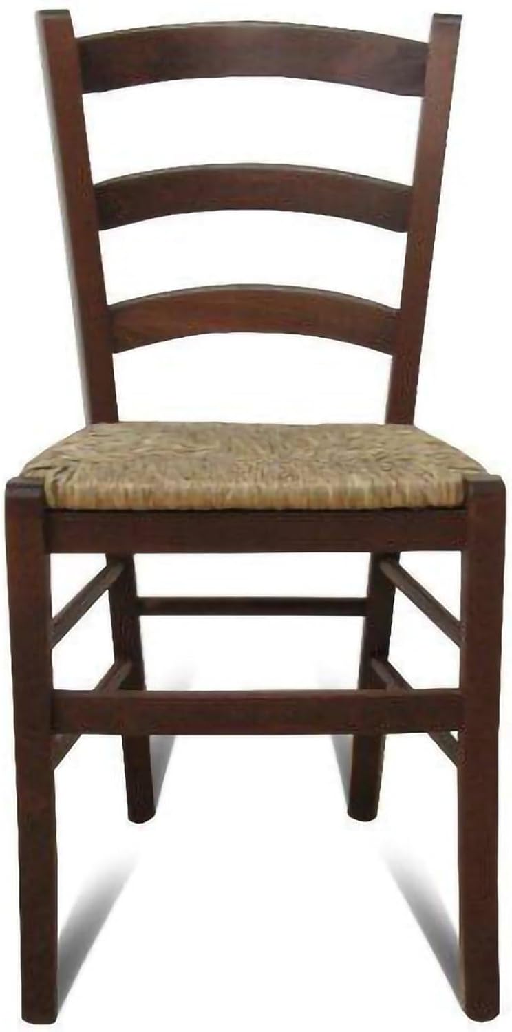 Dmora Set aus 2 klassischen Holzstühlen, für Esszimmer, Küche oder Wohnzimmer, Made in Italy, cm 44x