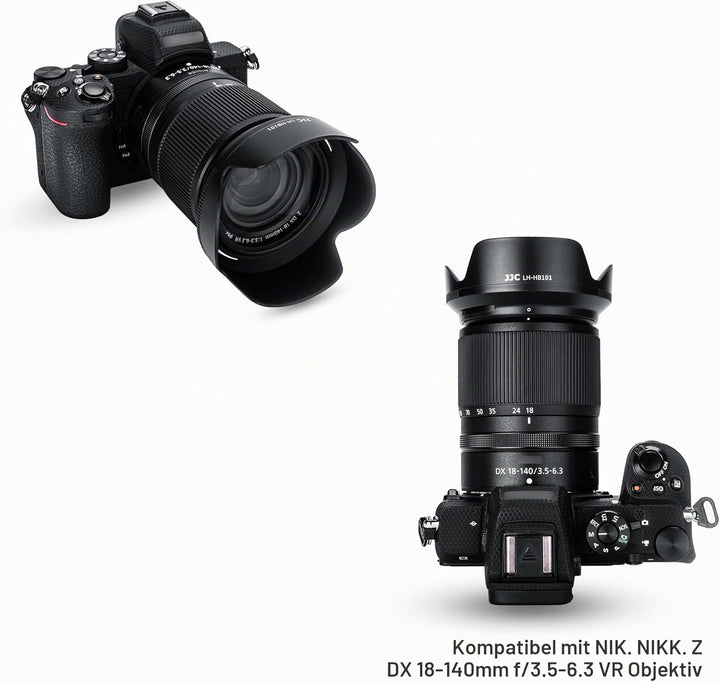 JJC Bajonett-Kamera-Gegenlichtblende für Nikon Z DX 18–140 mm f/3.5–6.3 VR-Objektiv, ersetzt Nikon H