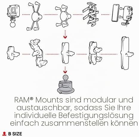 RAM MOUNTS Twist-Lock-Saugnapffuss mit Ball