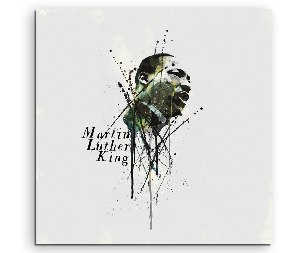 Paul Sinus Art Martin Luther King II 60x60cm Keilrahmenbild Kunstbild Aquarell Art Wandbild auf Lein
