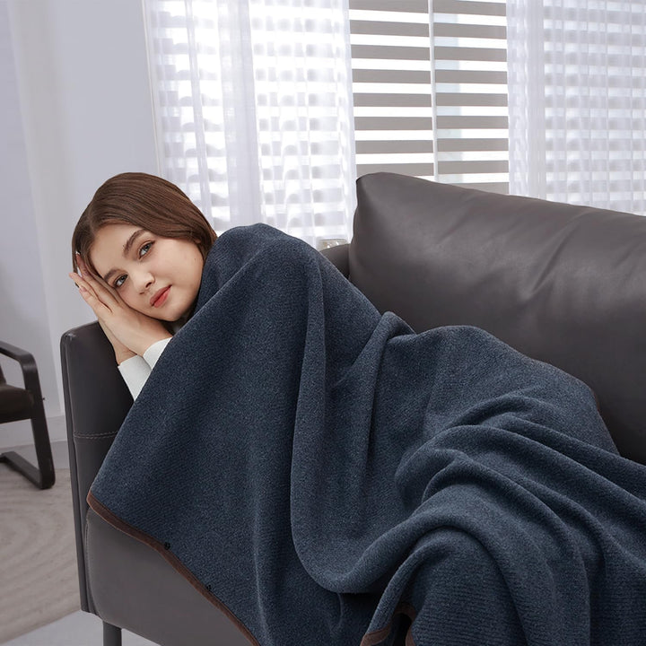 ACUSHLA Tragbare Kuscheldecke MerinoWolle Wolldecke warm Decke TV Decke Kuscheldecke (Wolle) – Gebur