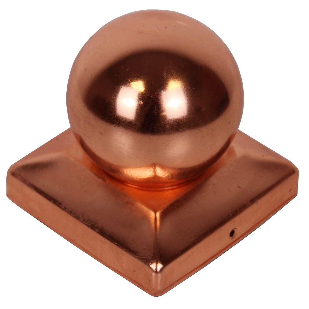 Baumarktplus Pfostenkappe Kupfer 121 x 121 mm Kugel 12 x 12 cm, 121 x 121 mm Kugel
