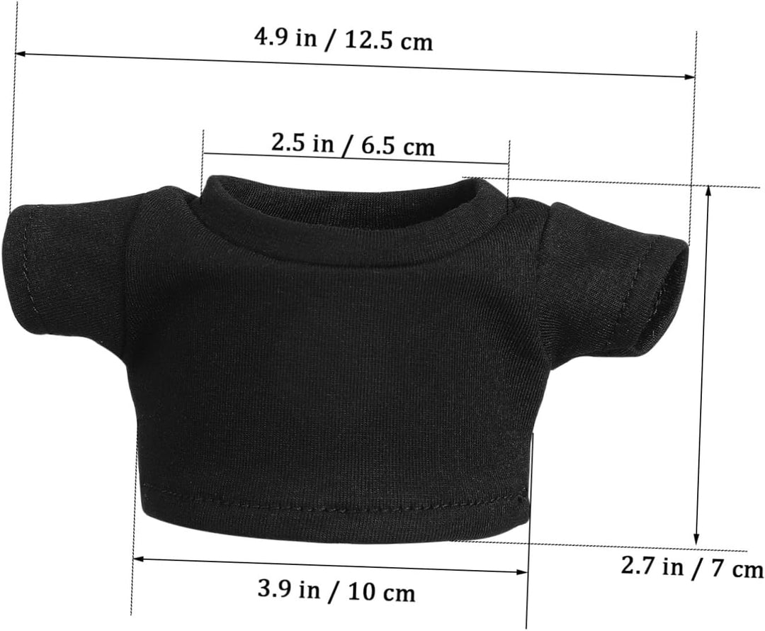 FRCOLOR Kurzarm T-Shirt FüR Stofftiere BäRenhemden Aus Weicher Baumwolle Modisches Puppenkleidungsst