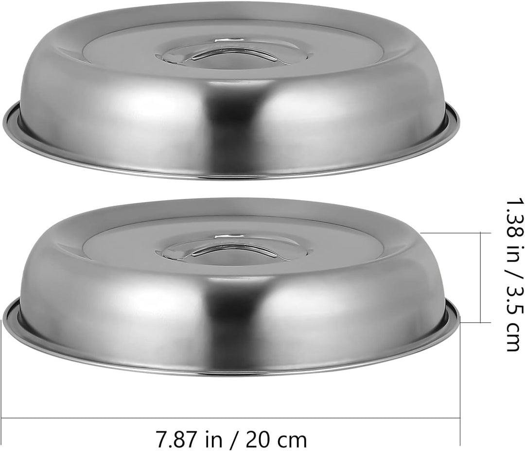 Kichvoe Edelstahl Lebensmittelabdeckung 20X20X1.4 Zoll Warmhaltehaube Für Steak Gemüse Öldichte Serv