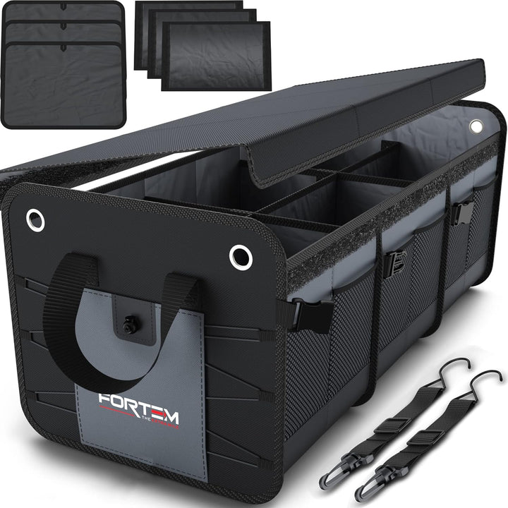 Fortem Kofferraum Organizer, Kofferraumtasche, Zusammenklappbarer Auto Organizer Kofferraum mit Fäch