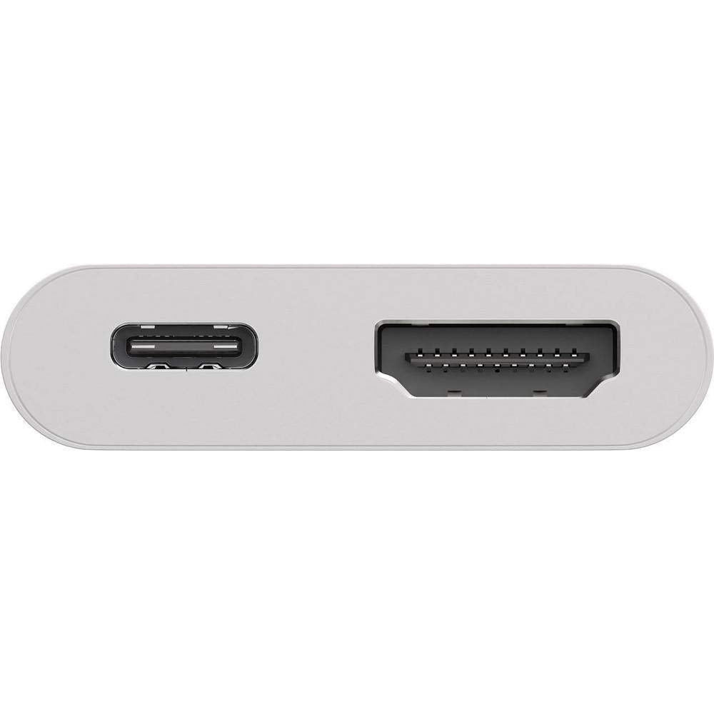 Goobay 62110 USB-C Stecker auf HDMI-Buchse, PD, weiss, extra USB-C Buchse USB-C > HDMI, USB-C > HDMI