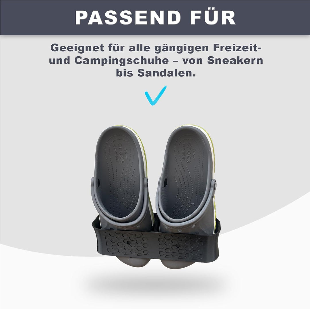 Universal Schuhhalter für Camper, platzsparender Schuhorganizer für Wohnmobile, Garagen oder enge Rä