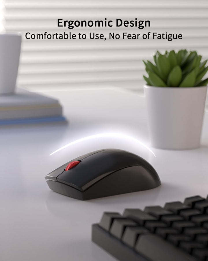 Lenovo Kabellose Maus WL150,Bluetooth maus mit USB-Empfänger,1000 DPI,Ergonomische für Links- & Rech