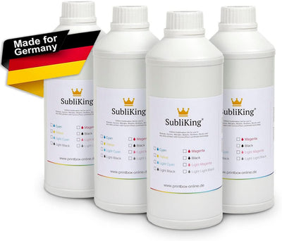 4X 250ml SubliKing® Sublimationstinte (CMYK-Set) für