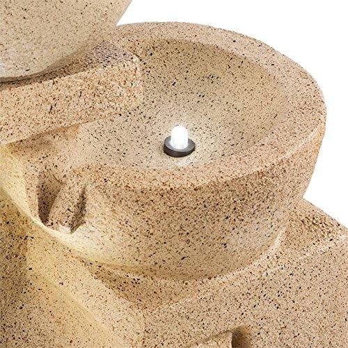 Blumfeldt Korinth Zierbrunnen - Gartenbrunnen , stimmungsvolles Wasserspiel , Solarbetrieb , 3 Watt