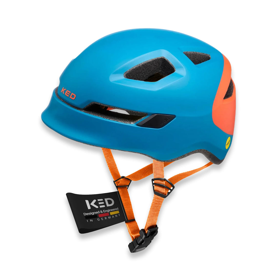 KED Unisex Jugend Pop Fahrradhelm M | 52-56cm Blau, M | 52-56cm Blau