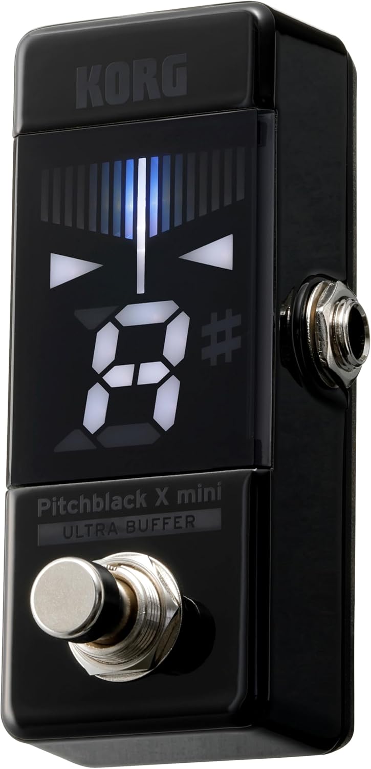 Korg - PB-X-MINI Pitchblack X Series - Chromatic Guitar/Bass Pedal Mini Tuner - Black, PB-X-MINI