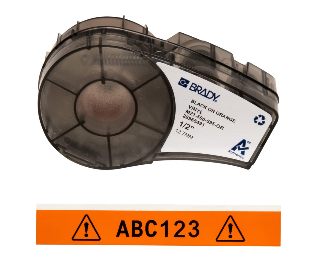Brady Vinyl-Etiketten für Etikettendrucker M211 & M210 - Vinyl-Klebe-Druckeretiketten - Industrieeti