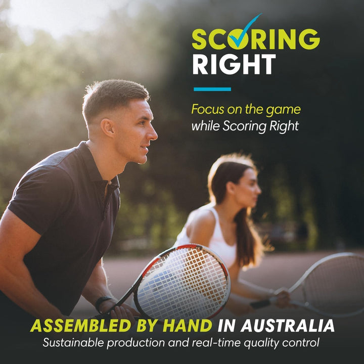 Scoring Right Tragbarer Tennis und Padel - Punktezähler – Einfach zu montierende Anzeigetafel zur Au