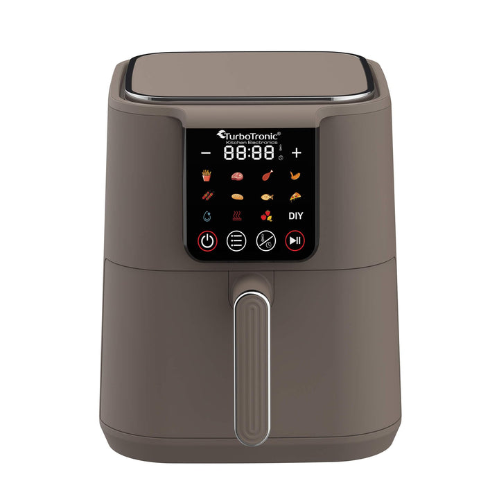 TurboTronic Heissluftfritteuse XL 6Liter 0,6kg Pommes mit Silikoneinlage 12 Programme digital Touch-