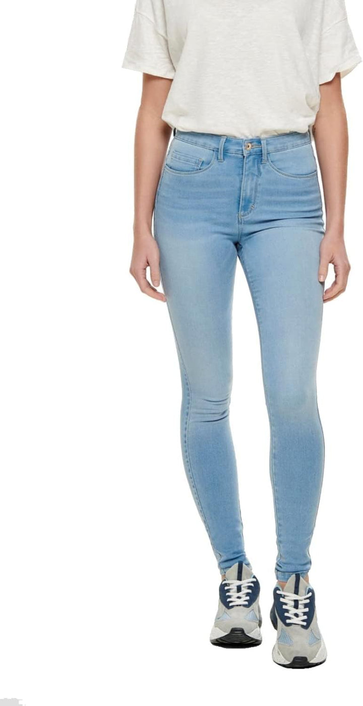 ONLY Female Skinny Jeans ONLROYAL Mittlere Taille Skinny Fit Jeans XS / 34L Blauhell, XS / 34L Blauh
