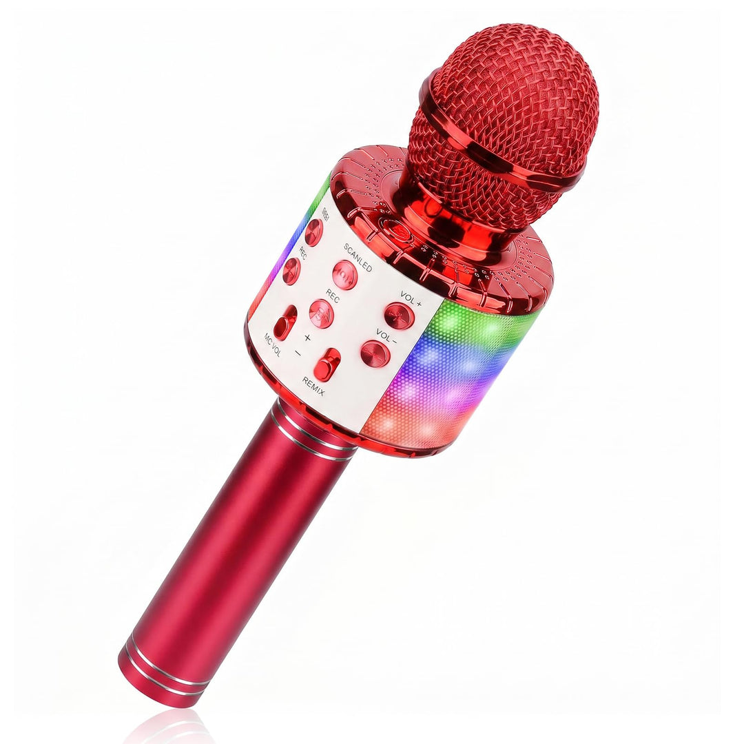 ShinePick Karaoke Mikrofon, Drahtloses Bluetooth Mikrofon Kinder, Tragbare 4 in 1 Sing Microphone fü