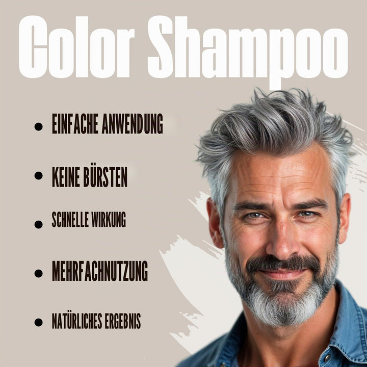 Beardburys Farbshampoo für Bart und Schnurrbart Grau 9G – Semipermanente Haarfarbe für Herren – 5 Mi