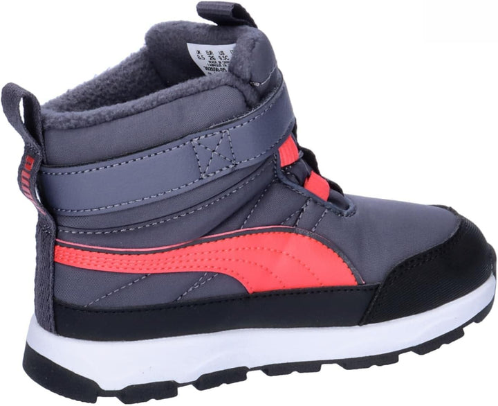 PUMA Unisex Kinder Evolve Boot Puretex Ac+psHigh Boot 21 EU Galactic Gray Tart Cherry Puma Black, 21