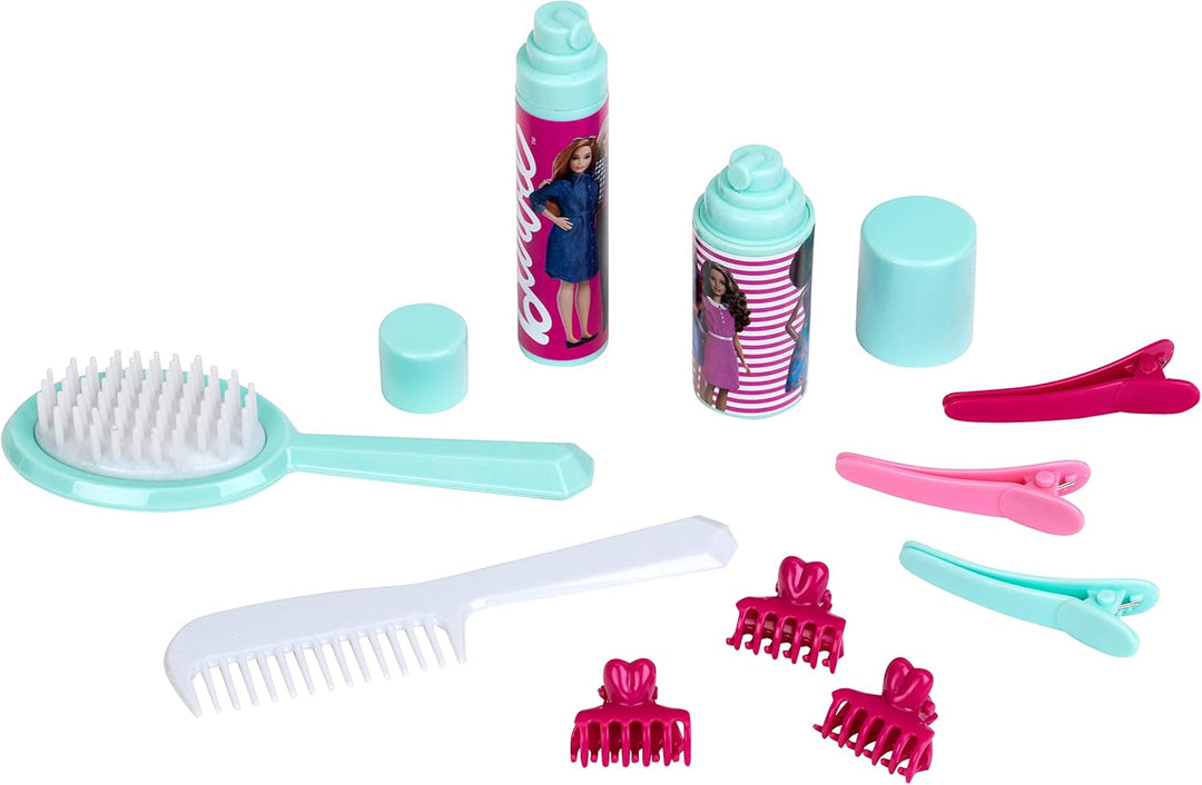 Theo Klein 5328 Barbie Schönheitsstudio mit Licht- und Soundfunktion & 5790 Barbie Frisier-Set I Zub