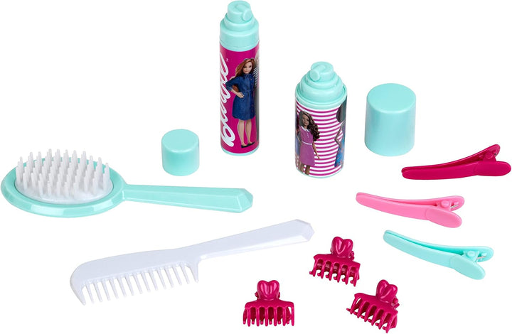 Theo Klein 5328 Barbie Schönheitsstudio mit Licht- und Soundfunktion & 5790 Barbie Frisier-Set I Zub