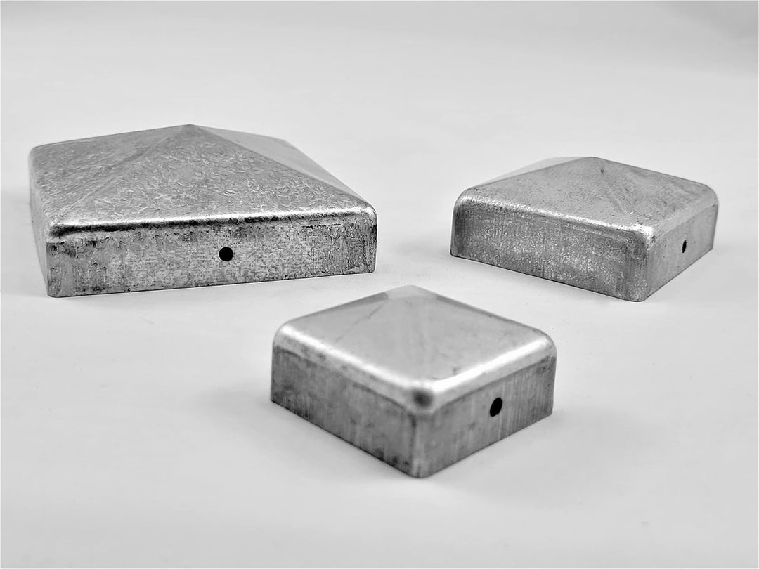 10 Stück Abdeckkappe Metall galv. verzinkt 70x70mm, 70x70mm