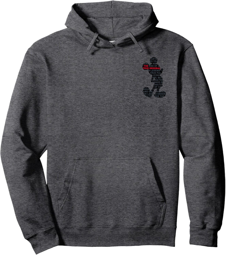 Disney Mickey Mouse Silhouette Left Chest Pullover Hoodie